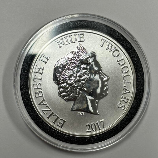 Darth Vader 2017 1 oz .9999 Niue 2 Dollar Silver Coin Image 2