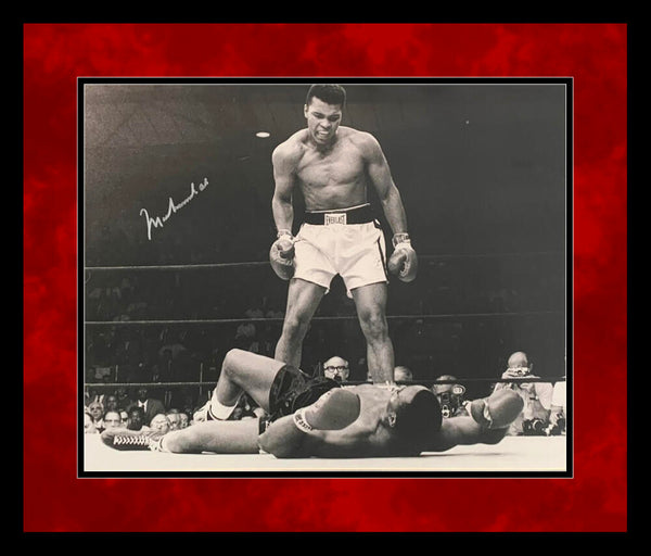Muhammad Ali Signed 16x20 Photo Over Liston, Framed. Auto JSA Image 1