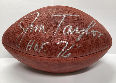 Jim Taylor Signed The Duke Football Inscribed "HOF 76". Auto JSA Image 1