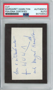 Margaret Hamilton Signed Cut. PSA Authentic Image 1