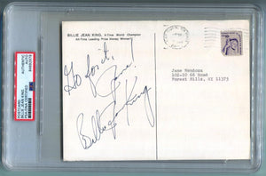 Billie Jean King Singed Postcard. Auto PSA (jm) Image 1