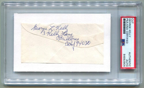 George Kelly Signed Cut Card. PSA Authentic.(jm) Image 1