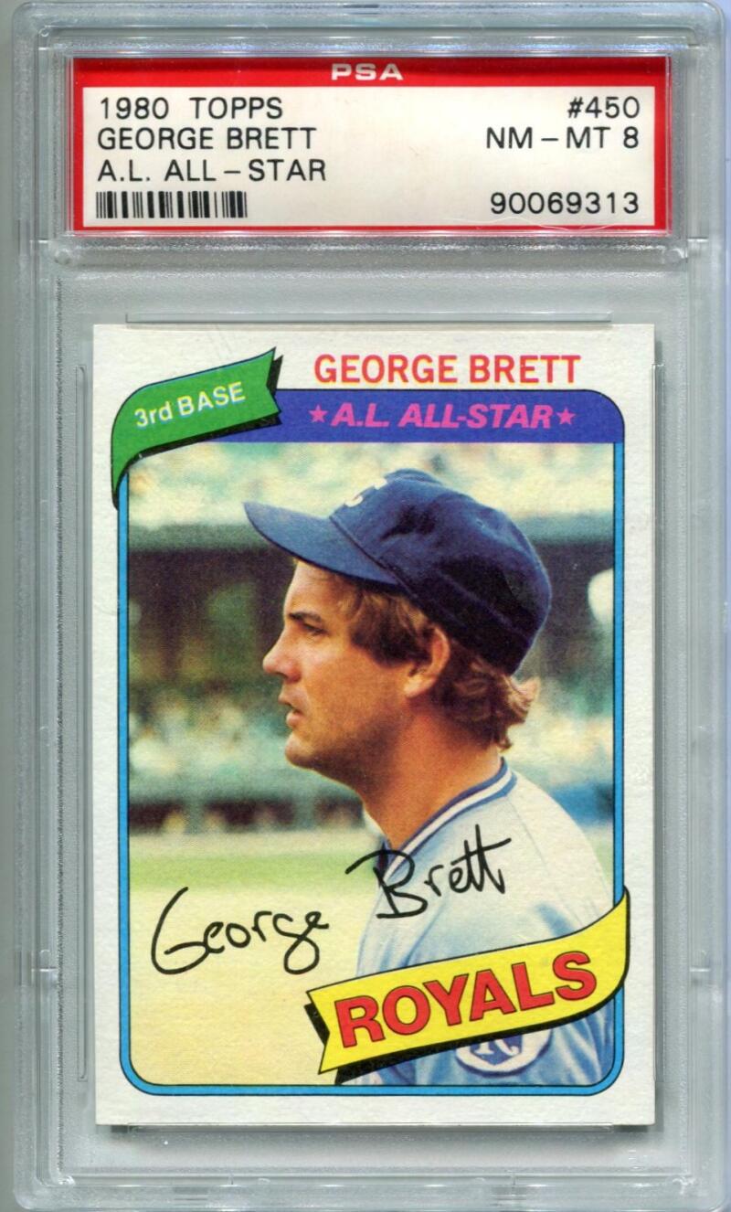 1980 Topps George Brett A.L. All-Star #450. PSA NM-MT 8 Image 1
