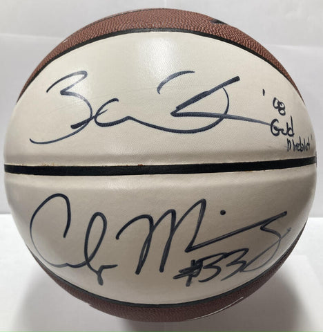 Dwyane Wade and Alonzo Mourning Signed Inscribed "08 Gold Medalist" Auto JSA (Sticker Only)  Image 1