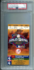 2001 World Series Game 4 Ticket Stub, Mr. November Walk-Off. Auto PSA Image 1