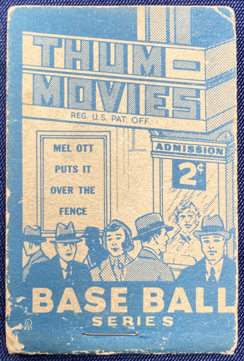 1937 R342 Goudey Mel Ott # No. 3  Thum Movies Flip Book  Image 1