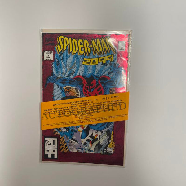 Spiderman 2099 Autographed Rick Leonardi Comic Book Serial #2193 Image 1