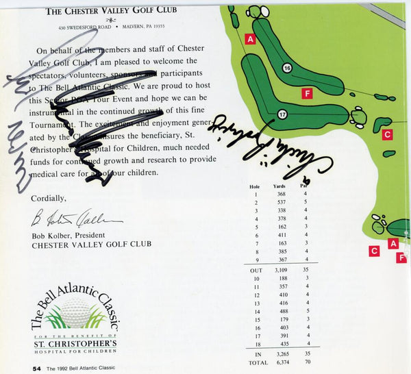 Chi Chi Rodriguez, Lee Trevino and Gary Player Multi-Signed Magazine Page. Auto Image 1