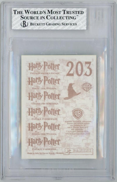 2001 Harry Potter & The Philosopher's Stone Harry Potter Foil Album Sticker #203. Beckett 8 Image 2