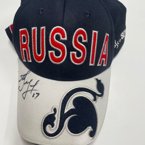 Alexei Kovalev Russia National Hockey Team Signed Hat. Auto JSA  Image 1