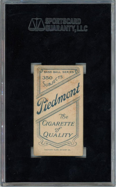 Ollie Pickering 1910 Piedmont Cigarettes T206 #40. SGC 3 Image 2