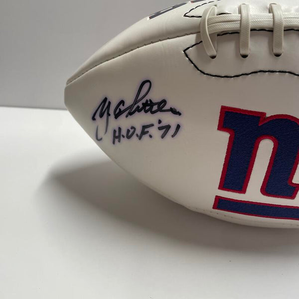 Y.A. Tittle Signed NY Giants Football. Auto MAB  Image 2