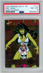 2022 Marvel She-Hulk Light FX Gold #177 Skybox. PSA Image 1
