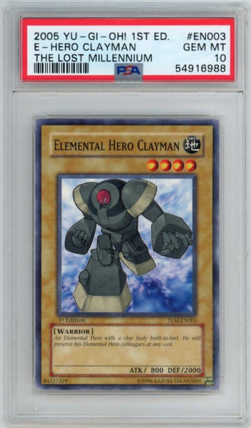 2005 Yu-Gi-Oh! 1st Ed. Elemental Hero Clayman. PSA 10  Image 1