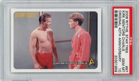 2006 Star Trek Ritths, Kirk Mentors Charlie 1/1. Original 40th Anniversary. PSA 10  Image 1