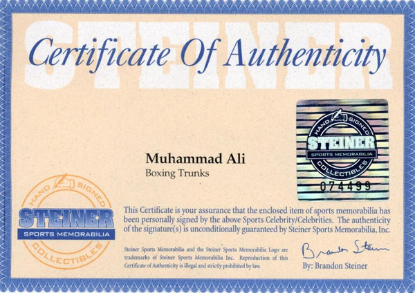 Muhammad Ali Signed Everlast Boxing Trunks. Auto PSA Image 5