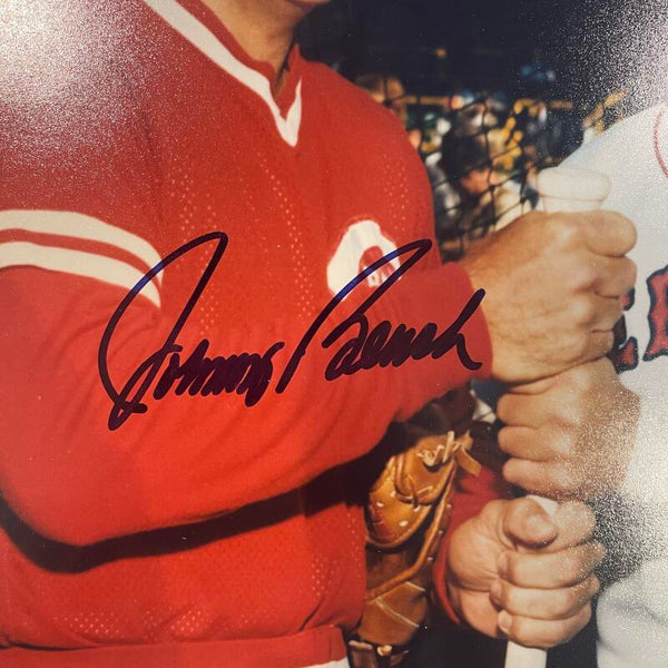 Johnny Bench and Carl Yastrzemski Signed Photograph. Auto PSA Image 2