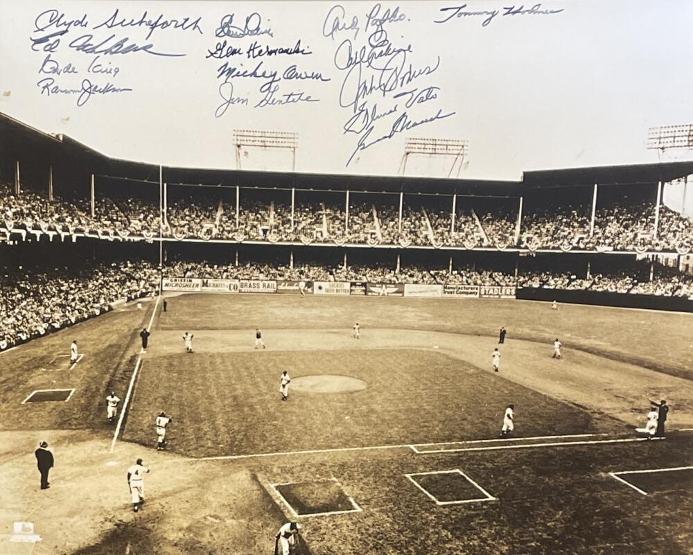 1950's Brooklyn Dodgers Team Signed 16x20 Photograph Image 1