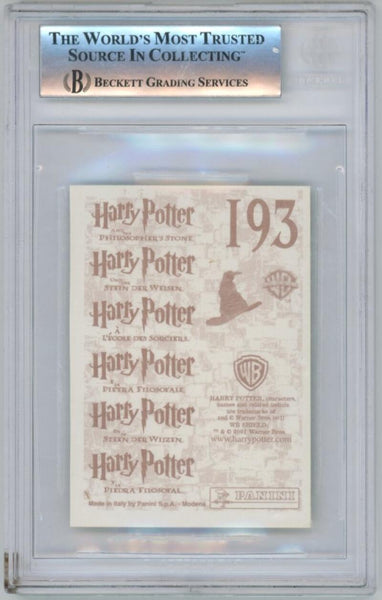 2001 Harry Potter Film Album Stickers Harry Potter #193 Foil. BGS 8.5 Image 2