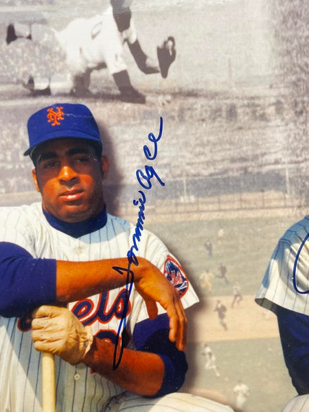 Jones, Agee, Swoboda 1969 NY Mets Signed 16x20 Photograph. Auto JSA Image 4