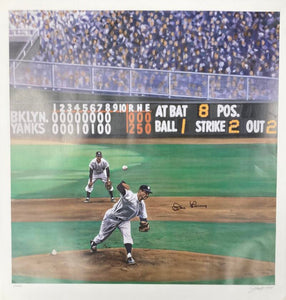 Don Larsen Signed 25x26 Perfect Game Lithograph LE/600. Auto PSA  Image 1