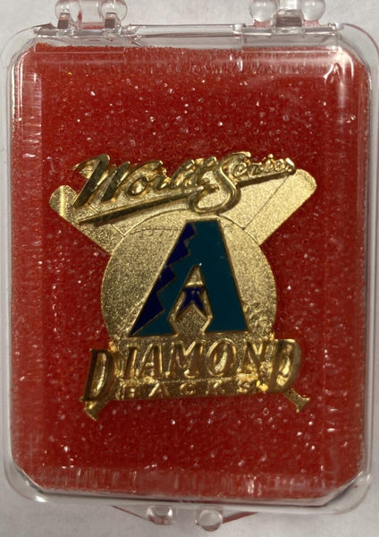 2001 Arizona Diamondbacks World Series Press Pin Mint.  Image 2