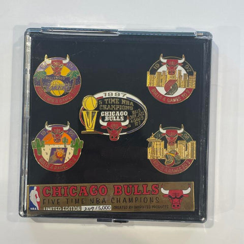 Chicago Bulls Limited Edition Championship Pins Set of 5 Limited Edition Image 1