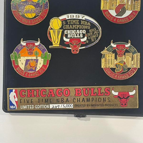 Chicago Bulls Limited Edition Championship Pins Set of 5 Limited Edition Image 7