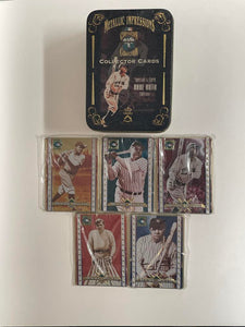 1994 Babe Ruth Metallic Impressions Box. Set of 5 Cards.  Image 1
