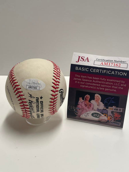 Warren Spahn Single Signed Baseball. Auto JSA  Image 3