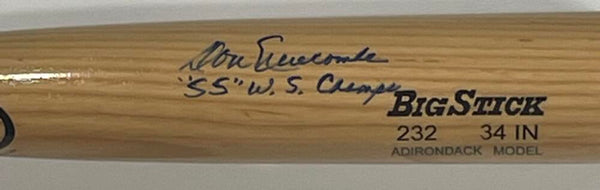 Don Newcombe Signed+Inscribed Bat. Auto JSA  Image 2