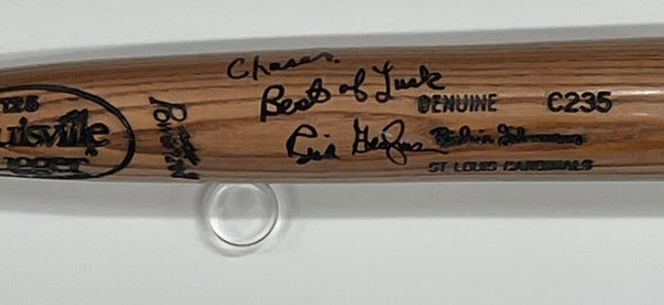Rich Gedman Game Issued Signed+Inscribed Bat. Auto JSA Image 2