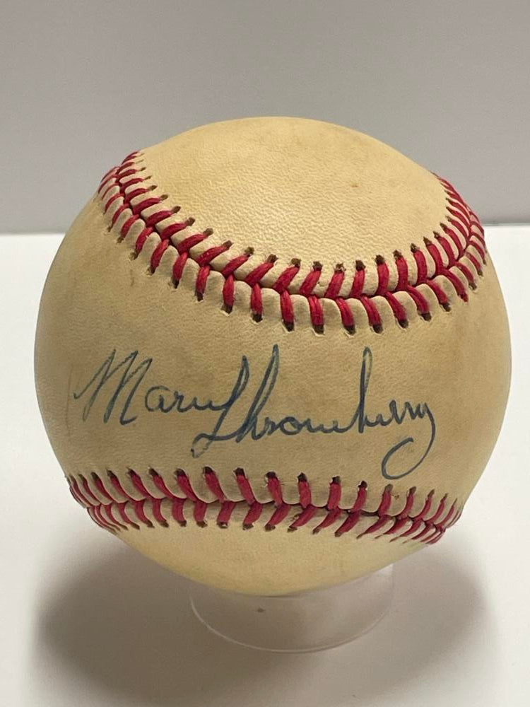 Marv Thronberry Single Signed Baseball. Auto JSA  Image 1