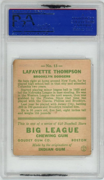 1933 Goudy Lafayette Thompson #13. PSA  Image 2