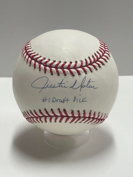Justin Upton Signed+Inscribed Baseball. Auto MLB+Locker Room Memorabilia Image 1
