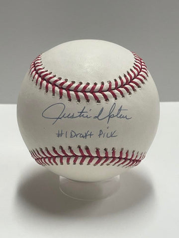 Justin Upton Signed+Inscribed Baseball. Auto MLB+Locker Room Memorabilia Image 1