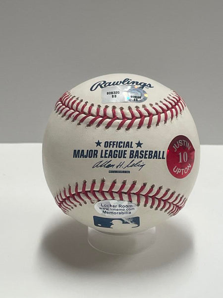 Justin Upton Signed+Inscribed Baseball. Auto MLB+Locker Room Memorabilia Image 2