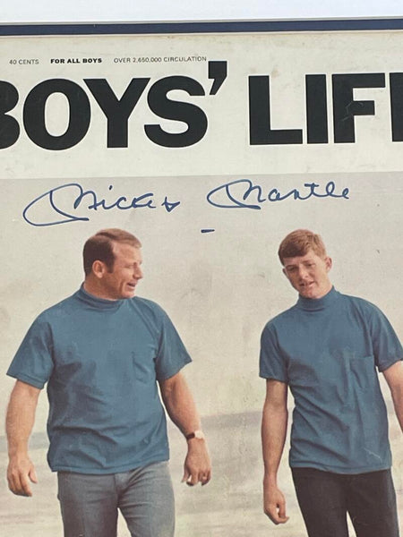 Mickey Mantle Signed "Boy's Life" Magazine Cover 1969. Auto PSA Image 2
