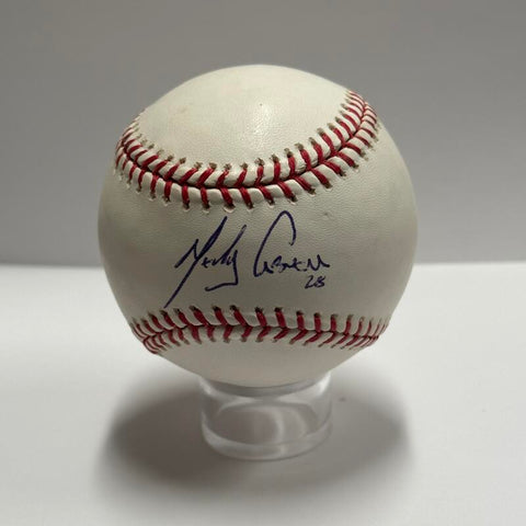 Melky Cabrera Single Signed Baseball Inscribed #28. Auto JSA Image 1