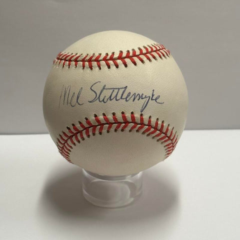 Mel Stottlemyre Single Signed Baseball. Auto JSA Image 1