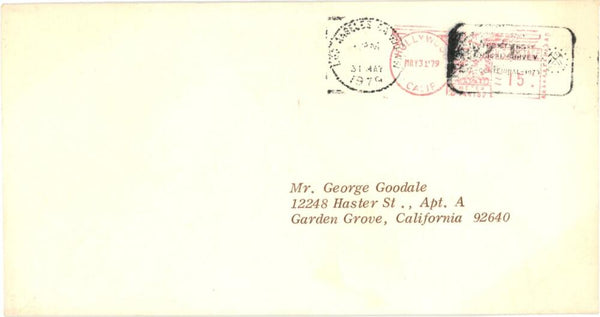 1979 California Angels Gene Autry Signed Letter w/ Envelope. Auto JSA Image 2