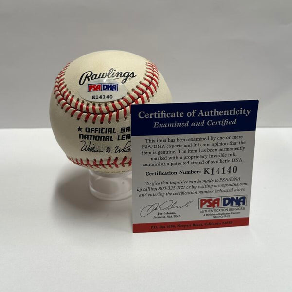 Johnny Mize Single Signed Baseball. Auto PSA  Image 3