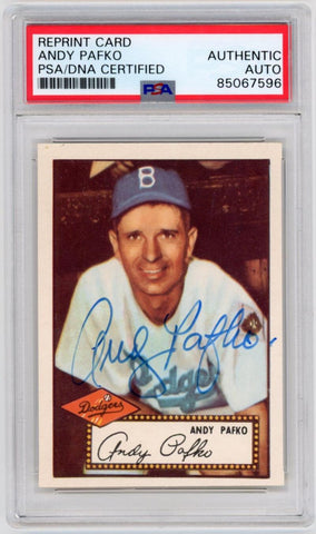 1952 Topps Reprint Signed Andy Pafko. PSA/DNA Image 1