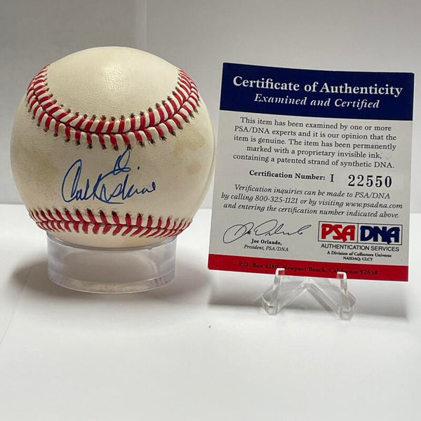 Carl Erskine Single Signed Baseball. PSA Image 3
