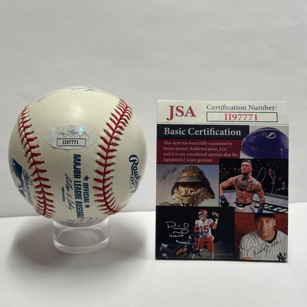 2004 Yankees Multiple Signed Baseball. Auto JSA Image 7
