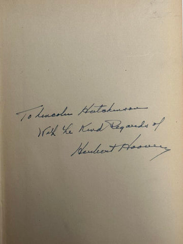 Herbert Hoover Signed and Inscribed The Challenge to Liberty 1st Edition Book Image 1