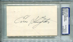 Enos Slaughter Signed Cut Card. Auto PSA CS Image 1