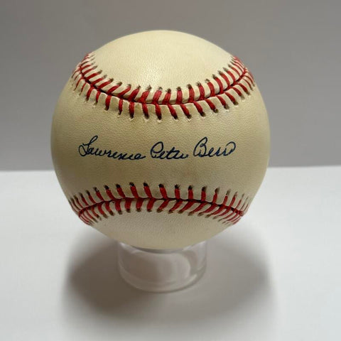 Lawrence Peter "Yogi" Berra Single Signed Baseball with Full Name. PSA Image 1