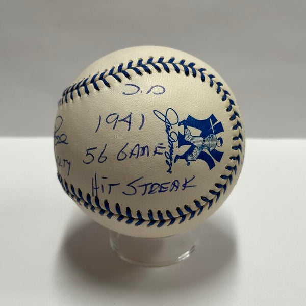 Pete Rose Single Signed Official Joe DiMaggio Baseball with Inscribed Hit Streaks. PSA Image 2