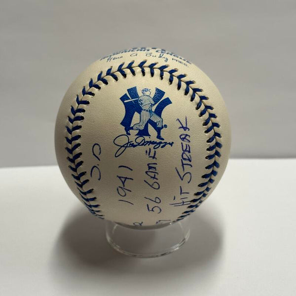 Pete Rose Single Signed Official Joe DiMaggio Baseball with Inscribed Hit Streaks. PSA Image 4